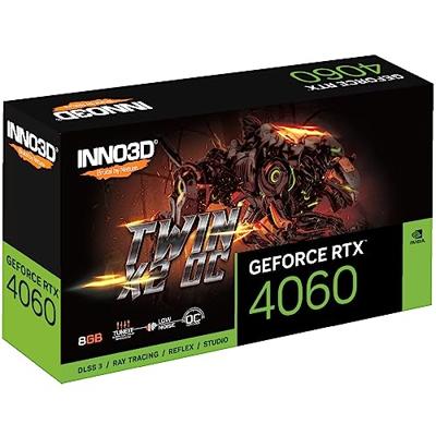 Inno 3D Nvidia GeForce RTX 4060 Videokaart Twin X2 8 GB GDDR6-SDRAM PCIe x8 DisplayPort, HDMI Overclocked Inno 3D Nvidia GeForce RTX 4060 Videokaart Twin X2 8 GB GDDR6-SDRAM PCIe x8 DisplayPort, HDMI Overclocked