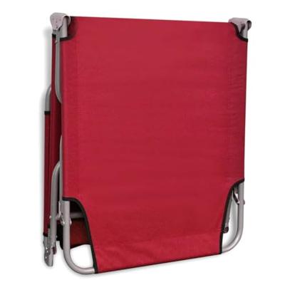 Ligbed inklapbaar gepoedercoat staal rood