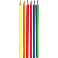 Colortime kleurpotloden, l: 17,45 cm, vulling 3 mm, neon kleuren, 6 stuk/ 1 doos - thumbnail