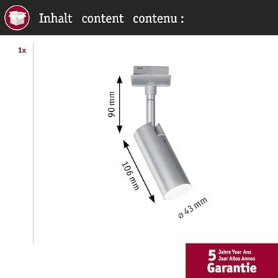 Paulmann Tubo 230V-railsysteem lamp URail 4 W LED Chroom (mat)