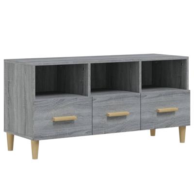 Tv-meubel 102x36x50 cm bewerkt hout grijs sonoma eikenkleurig Tv-meubel 102x36x50 cm bewerkt hout grijs sonoma eikenkleurig