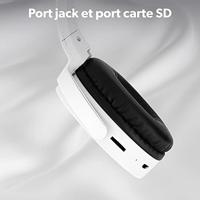 T'NB - Draadloze Bluetooth 5.0-hoofdtelefoon, model Single 2, 8 uur luistertijd, verstelbaar, jackstekker, comfortabel, microfoon en geïntegreerde bedieningselementen, voor sport en training – zilver - thumbnail