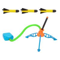 Toi-Toys Play out luchtdruk raket lanceerbasis met 3 raketten - thumbnail