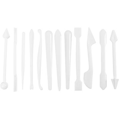 Creativ Company Boetseerstaafjes, afm 12,7-14,3 cm, wit, 12 stuk/ 1 doos