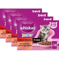 WHISKAS MULTIPACK POUCH JUNIOR CLASSIC SELECTIE VLEES IN SAUS - thumbnail