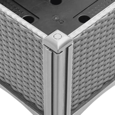 Plantenbak met latwerk 160x40x142 cm polypropeen lichtgrijs Plantenbak met latwerk 160x40x142 cm polypropeen lichtgrijs