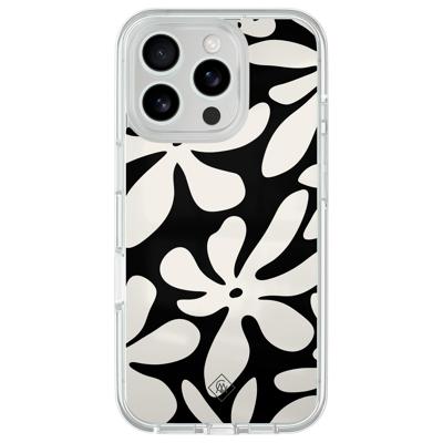 iPhone 16 Pro Max hybride hoesje - Noir bloom iPhone 16 Pro Max hybride hoesje - Noir bloom