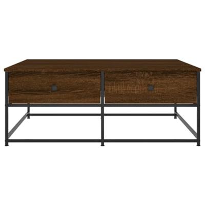 Salontafel 100x99x40 cm bewerkt hout bruineikenkleurig