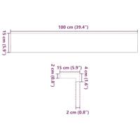 VidaXL Vensterbanken 2 st 100x15x2 cm massief eikenhout lichtbruin - thumbnail