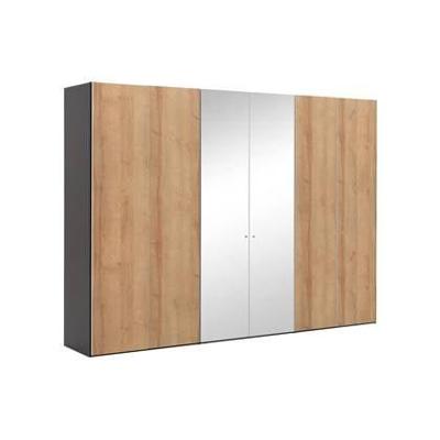 Goossens Kledingkast Easy Storage Ddk, Kledingkast 304 cm breed, 220 cm hoog, 4x draaideur en 2x spiegel draaideur midden Goossens Kledingkast Easy Storage Ddk, Kledingkast 304 cm breed, 220 cm hoog, 4x draaideur en 2x spiegel draaideur midden