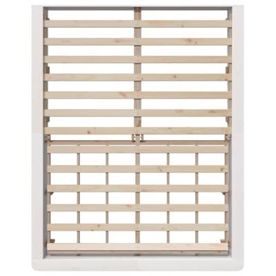 Bedframe met opslag Wit 160 x 200 cm Massief grenenhout