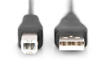 DIGITUS 1m Lengte USB 2.0 A Mannelijk - B Mannelijke Aansluitkabel - Zwart - thumbnail