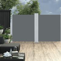 Windscherm uittrekbaar 140x600 cm antraciet - thumbnail