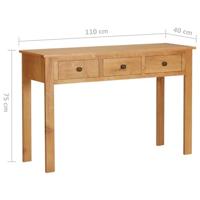VidaXL Kaptafel 110x40x75 cm massief eikenhout - thumbnail