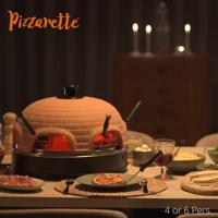 Emerio PO-115985 4-Persoons Pizzarette Terracotta/Zwart - thumbnail