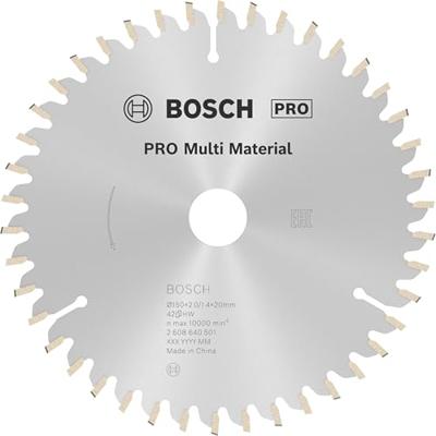 Bosch Accessories Multi Material 2608640501 Hardmetaal-cirkelzaagblad 150 x 20 x 2 mm Aantal tanden: 42 1 stuk(s) Bosch Accessories Multi Material 2608640501 Hardmetaal-cirkelzaagblad 150 x 20 x 2 mm Aantal tanden: 42 1 stuk(s)