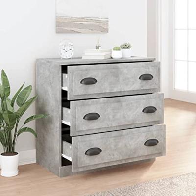 Dressoir 70x35,5x67,5 cm bewerkt hout betongrijs