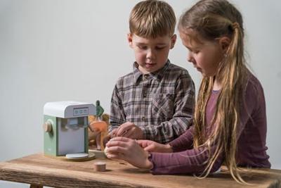 Dantoy Houten koffiemachine xl 13-delig in doos