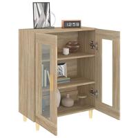 Dressoir 69,5x34x90 cm bewerkt hout sonoma eikenkleurig - thumbnail