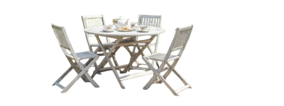 Ravello dining set 5pcs table dia. 120x75/4 chairs Eurofar - Eurofar