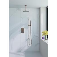 Fortifura Calvi Glijstang met geïntegreerde wandaansluitbocht - 90cm - Geborsteld koper PVD (Koper) SW1111533 - thumbnail