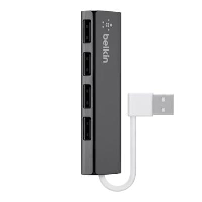 Belkin F4U042bt USB 2.0 Hub, 1:4, Slim, Passiv schwarz