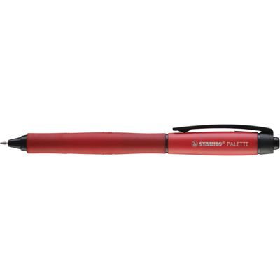 STABILO PALETTE, rollerball met drukmechanisme, rood, lijnbreedte F (0.4 mm), 10 stuks, rood schrijvend STABILO PALETTE, rollerball met drukmechanisme, rood, lijnbreedte F (0.4 mm), 10 stuks, rood schrijvend