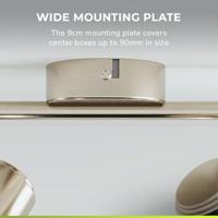 Riga - LED plafondlamp - 2 spots - Draaibaar en dimbaar - GU10 - Kantelbaar - Plafondspot - IP20 voor binnen - RVS - thumbnail