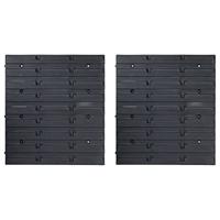 71-delige Opslagset met wandpanelen rood en zwart - thumbnail