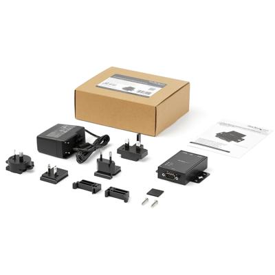 StarTech.com 1-poorts serieel-over-IP Ethernet apparaatserver - RS232 - DIN Rail en oppervlakte monteerbaar - aluminium (NETRS2321P)