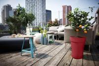 Bloempot - Elho - Loft Urban Rond - Hoogte 42 - Rood - Ø 42 x H 56 cm - Buiten - 100% gerecycled - thumbnail