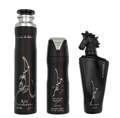 Lattafa Maahir Black Edition Giftset 600 ml Eau de Parfum Lattafa Maahir Black Edition Giftset 600 ml Eau de Parfum