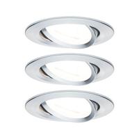 Paulmann 93433 Inbouwlamp Set van 3 stuks 19.5 W Aluminium (gedraaid) - thumbnail
