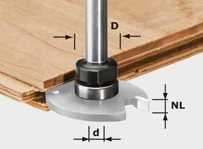 Festool S8 1,5-5 KL16 Spindel voor schijfgroeffrees + lager S 8mm - 499803