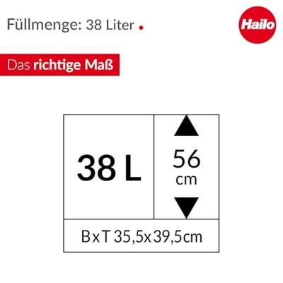 Hailo 0935-302 ProfiLine Öko XL (Expansion Unit) Afvalscheider 38L Grijs Hailo 0935-302 ProfiLine Öko XL (Expansion Unit) Afvalscheider 38L Grijs