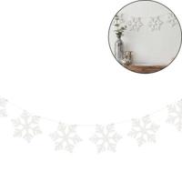 Ginger Ray slinger sneeuwvlok wit 2 m | 20 stuks - thumbnail