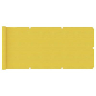 Balkonscherm 75x500 cm HDPE geel