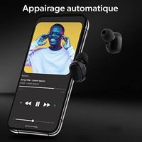 T'nB Draadloze Bluetooth In-Ear Hoofdtelefoon, Passieve Ruisonderdrukking tot 24 Uur Luistertijd, Touch-Bediening, Oplaadindicator, Geïntegreerde Microfoon, Zwart, Sport, Training - thumbnail