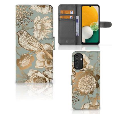 Hoesje voor Samsung Galaxy A14 4G Vintage Bird Flowers Hoesje voor Samsung Galaxy A14 4G Vintage Bird Flowers