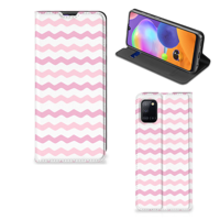 Samsung Galaxy A31 Hoesje met Magneet Waves Roze - thumbnail