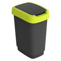Rotho twist afvalbak 10l lime/antraciet - thumbnail
