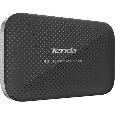 Tenda 4G mobiele hotspot, 4G LTE Cat4 150Mbps MiFi-apparaat, 4G-router, ondersteuning USB-interface opladen|2100 mAh batterij, geen configuratie vereist (4G185), zwart