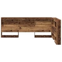 Opberghoofdbord met plank Oud hout 120 cm Bewerkt hout - thumbnail