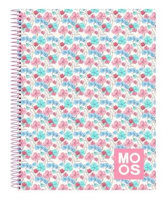 Notitieboekje Moos Flores Multicolour A4 120 Lakens