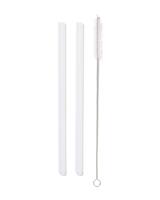 HEMA Rietjes met schoonmaakborstel voor waterflessen van 500ml en 600ml (transparant) - thumbnail