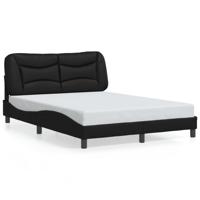 Bedframe zonder matras "Hvar" kunstleer zwart 140x190 cm - thumbnail