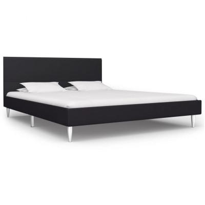 vidaXL Bedframe stof zwart 140x200 cm vidaXL Bedframe stof zwart 140x200 cm