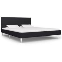 vidaXL Bedframe stof zwart 140x200 cm - thumbnail