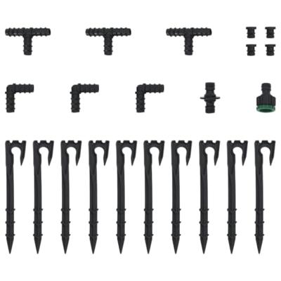 VidaXL Druppelslang 0,6'' 25 m rubber zwart