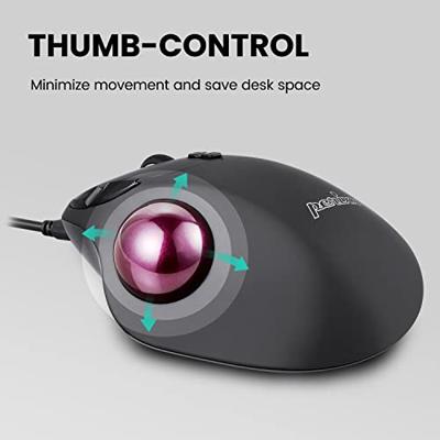 Perixx PERIMICE-517 D Trackball USB Laser Zwart 7 Toetsen 400 dpi, 1000 dpi Ergonomisch, Geïntegreerde trackball Perixx PERIMICE-517 D Trackball USB Laser Zwart 7 Toetsen 400 dpi, 1000 dpi Ergonomisch, Geïntegreerde trackball